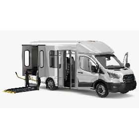 Ford Starlite Transit Shuttle Bus 2020 Rigged 3D model